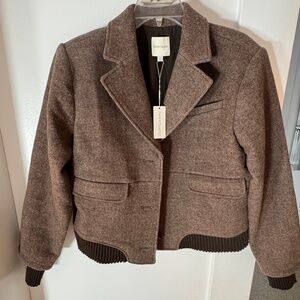 Favorite Daughter Brown City City Bomber wool blend.
